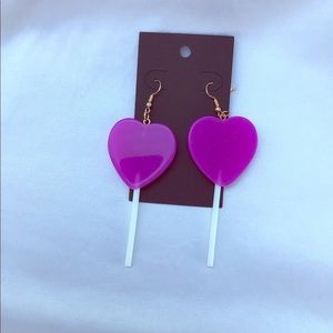 Lollipop heart earrings